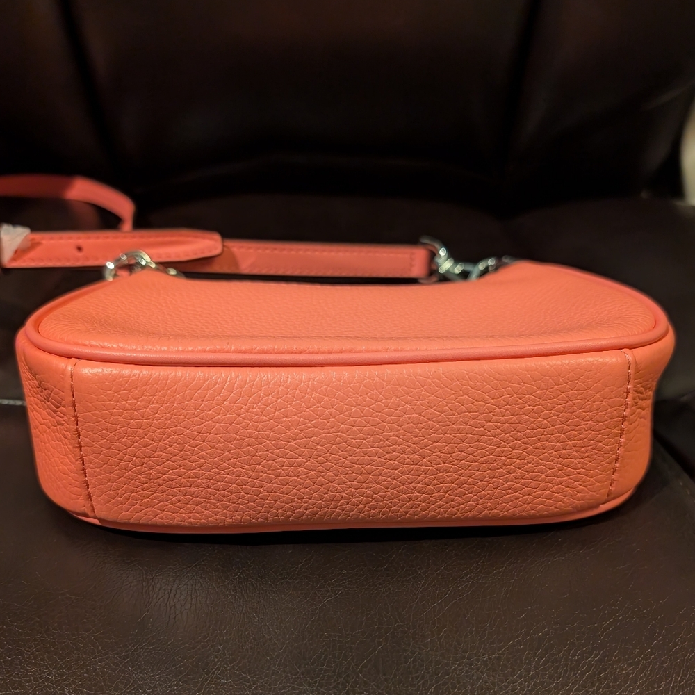 LAST CHANCE NWOT Michael Kors Cora Mini Zip Pouchette Pink Crossbody Bag - Picture 10 of 11